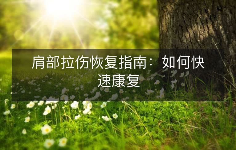 肩部拉伤恢复指南:如何快速康复 肩部拉伤恢复指南:如何快速康复